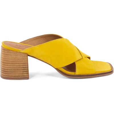 Sessùn Mules Sokosti Croûte de Cuir Jaune 36 - Publicité Sessùn Mules Sokosti Croûte de Cuir Jaune 36 - Publicité