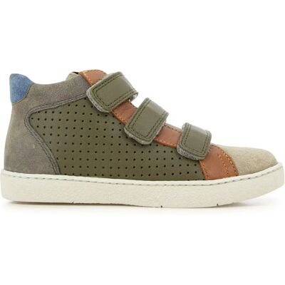 Pom d'Api Baskets Scratchs Top Easy Perfo Vert kaki 31 - Publicité Pom d'Api Baskets Scratchs Top Easy Perfo Vert kaki 31 - Publicité
