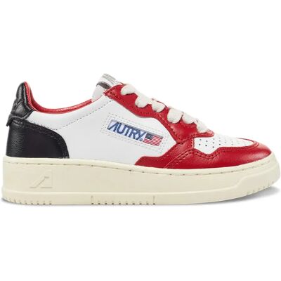 Autry Baskets Kids Medalist Low Cuir Bicolore Rouge 29 - Publicité Autry Baskets Kids Medalist Low Cuir Bicolore Rouge 29 - Publicité