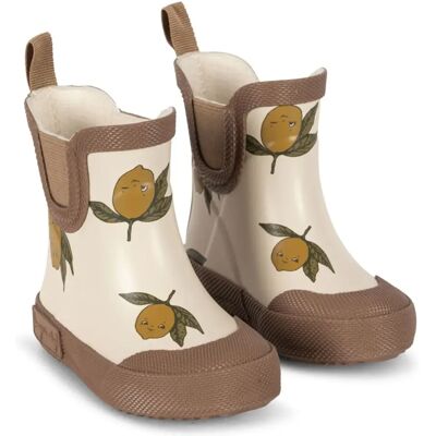 Konges Sløjd Bottes de Pluie Welly Citron Beige 22 - Publicité Konges Sløjd Bottes de Pluie Welly Citron Beige 22 - Publicité