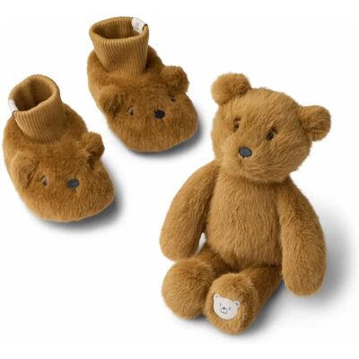 Liewood Set cadeau Ourson Basim Golden caramel taille unique - Publicité Liewood Set cadeau Ourson Basim Golden caramel taille unique - Publicité