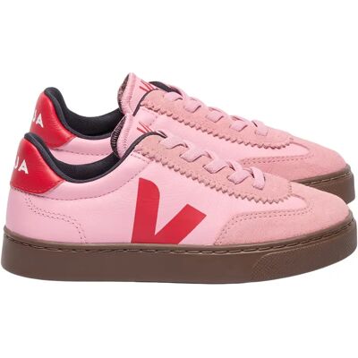 Veja Baskets Lacets Elastiqués Volley Cuir O.T. Rose bonbon 25 - Publicité Veja Baskets Lacets Elastiqués Volley Cuir O.T. Rose bonbon 25 - Publicité