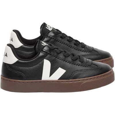 Veja Baskets Lacets Elastiqués Volley Cuir O.T. Noir 22 - Publicité Veja Baskets Lacets Elastiqués Volley Cuir O.T. Noir 22 - Publicité