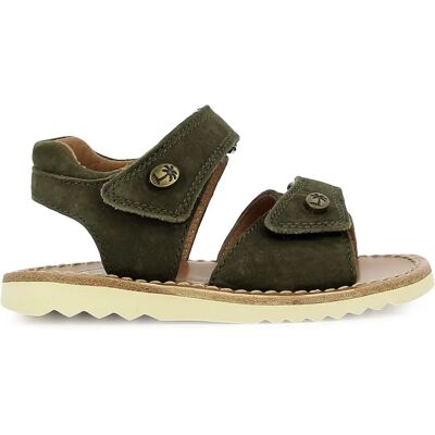 Pom d'Api Sandales Waff Easy Nubuck Khaki 24 - Publicité Pom d'Api Sandales Waff Easy Nubuck Khaki 24 - Publicité