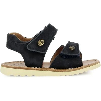 Pom d'Api Sandales Waff Easy Nubuck Bleu foncé 24 - Publicité Pom d'Api Sandales Waff Easy Nubuck Bleu foncé 24 - Publicité