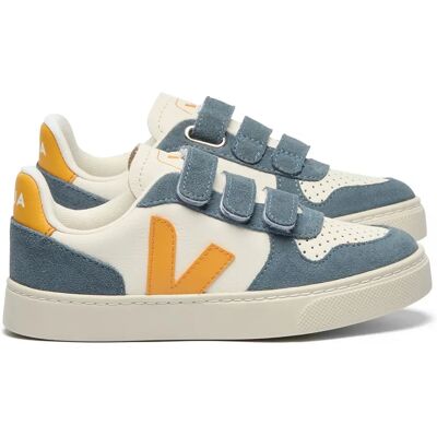 Veja Baskets Scratch Small V-10 Cuir Bleu 22 - Publicité Veja Baskets Scratch Small V-10 Cuir Bleu 22 - Publicité