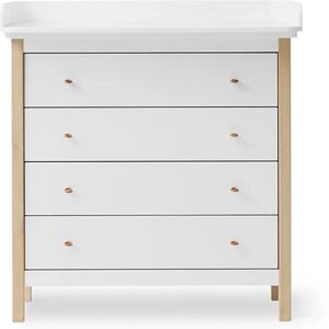 Oliver Furniture Commode à langer en chêne Wood Blanc taille unique - Publicité Oliver Furniture Commode à langer en chêne Wood Blanc taille unique - Publicité