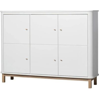 Oliver Furniture Armoire multi-rangement 3 portes en chêne Blanc taille unique - Publicité Oliver Furniture Armoire multi-rangement 3 portes en chêne Blanc taille unique - Publicité