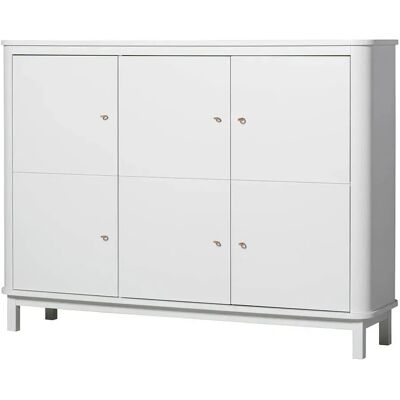 Oliver Furniture Armoire multi-rangement 3 portes en bouleau Blanc taille unique - Publicité Oliver Furniture Armoire multi-rangement 3 portes en bouleau Blanc taille unique - Publicité