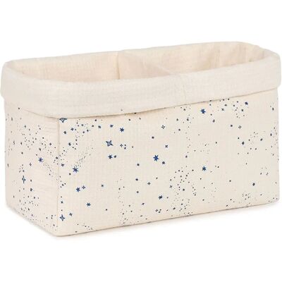 Nobodinoz Panier de rangement à deux compartiments Blue Milky Way Bleu taille unique - Publicité Nobodinoz Panier de rangement à deux compartiments Blue Milky Way Bleu taille unique - Publicité
