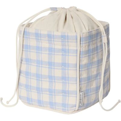 garbo&friends Panier de rangement Plaid Sky Bleu ciel S - Publicité garbo&friends Panier de rangement Plaid Sky Bleu ciel S - Publicité