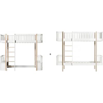 Oliver Furniture Kit de conversion pour Lit mezzanine haut en lit superposé, blanc/chêne Naturel taille unique - Publicité Oliver Furniture Kit de conversion pour Lit mezzanine haut en lit superposé, blanc/chêne Naturel taille unique - Publicité