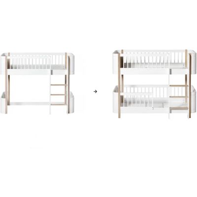 Oliver Furniture Kit de conversion Mini+, lit mezzanine mi-haut en lit superposé mi-haut Blanc taille unique - Publicité Oliver Furniture Kit de conversion Mini+, lit mezzanine mi-haut en lit superposé mi-haut Blanc taille unique - Publicité