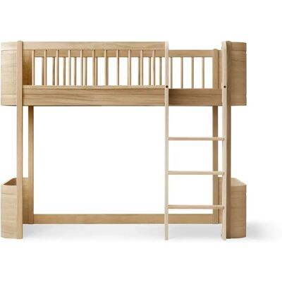Oliver Furniture Lit mezzanine mi-haut Wood Mini+ Chêne taille unique - Publicité Oliver Furniture Lit mezzanine mi-haut Wood Mini+ Chêne taille unique - Publicité