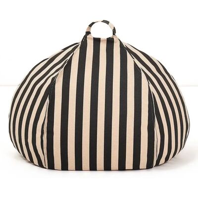 Nobodinoz Pouf rond Vibes Stripes Noir taille unique - Publicité Nobodinoz Pouf rond Vibes Stripes Noir taille unique - Publicité