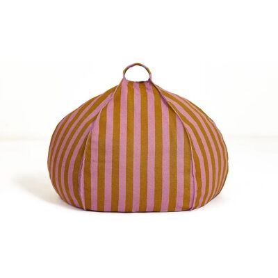 Nobodinoz Pouf rond Vibes Stripes Curry taille unique - Publicité Nobodinoz Pouf rond Vibes Stripes Curry taille unique - Publicité