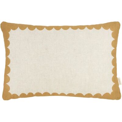 Nobodinoz Coussin rectangulaire Vibes - Lin Français Jaune moutarde L - Publicité Nobodinoz Coussin rectangulaire Vibes - Lin Français Jaune moutarde L - Publicité