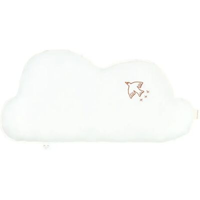 Nobodinoz Coussin Nuage avec broderie Oiseau - Lin Français Ecru taille unique - Publicité Nobodinoz Coussin Nuage avec broderie Oiseau - Lin Français Ecru taille unique - Publicité