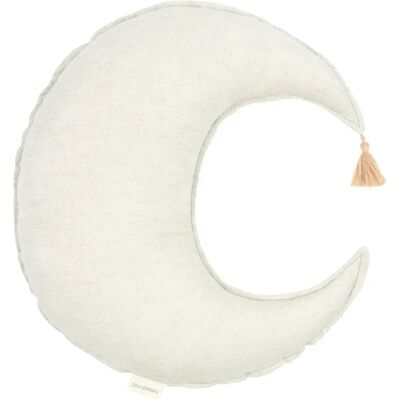Nobodinoz Coussin Lune - Lin Français Grège taille unique - Publicité Nobodinoz Coussin Lune - Lin Français Grège taille unique - Publicité