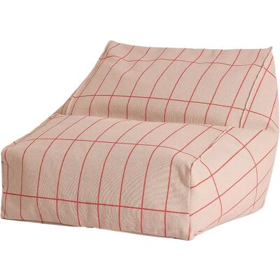 Pouf en coton bio Vibes Nobodinoz - Rose et Rouge - Publicité Pouf en coton bio Vibes Nobodinoz - Rose et Rouge - Publicité