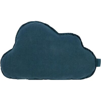Nobodinoz Coussin Nuage - Lin Français Bleu marine taille unique - Publicité Nobodinoz Coussin Nuage - Lin Français Bleu marine taille unique - Publicité