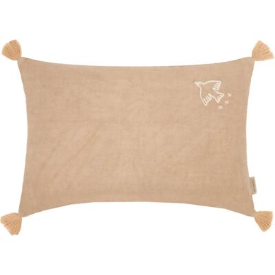 Nobodinoz Coussin à pompons - Lin Français Sésame taille unique - Publicité Nobodinoz Coussin à pompons - Lin Français Sésame taille unique - Publicité