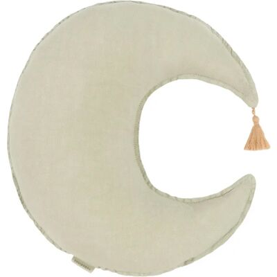 Nobodinoz Coussin Lune - Lin Français Matcha taille unique - Publicité Nobodinoz Coussin Lune - Lin Français Matcha taille unique - Publicité