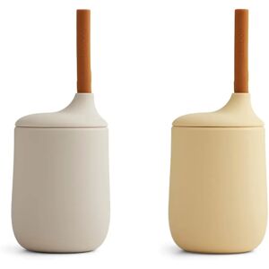 Liewood Gobelet avec paille Ellis en silicone - Set de 2 Sable taille unique - Publicité Liewood Gobelet avec paille Ellis en silicone - Set de 2 Sable taille unique - Publicité