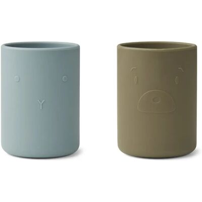 Liewood Gobelets Ethan en silicone - Set de 2 Bleu taille unique - Publicité Liewood Gobelets Ethan en silicone - Set de 2 Bleu taille unique - Publicité