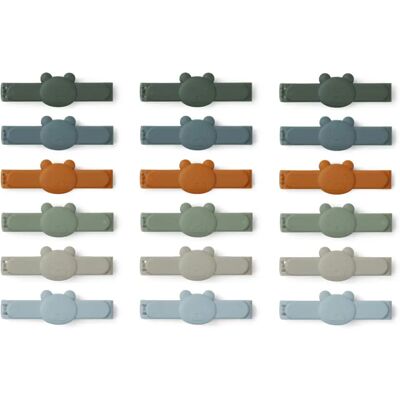 Liewood Clips multi-usages - Set de 18 Vert de gris taille unique - Publicité Liewood Clips multi-usages - Set de 18 Vert de gris taille unique - Publicité