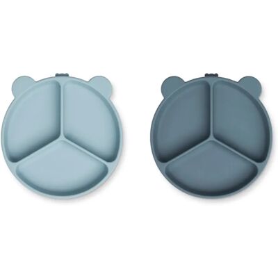 Liewood Assiettes antidérapantes Stacy-set de 2 Bleu taille unique - Publicité Liewood Assiettes antidérapantes Stacy-set de 2 Bleu taille unique - Publicité