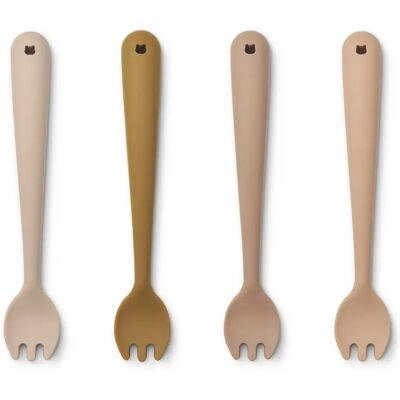 Liewood Fourchettes en silicone - Set de 4 Rose pâle taille unique - Publicité Liewood Fourchettes en silicone - Set de 4 Rose pâle taille unique - Publicité