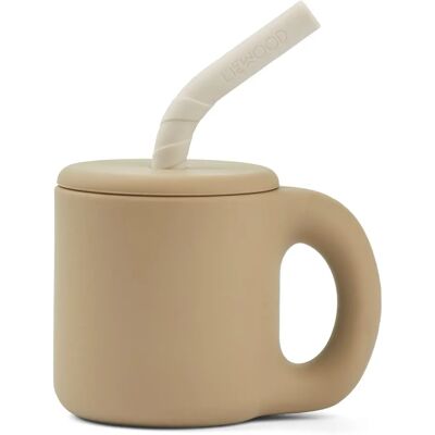 Liewood Tasse paille Jenna en silicone Beige taille unique - Publicité Liewood Tasse paille Jenna en silicone Beige taille unique - Publicité