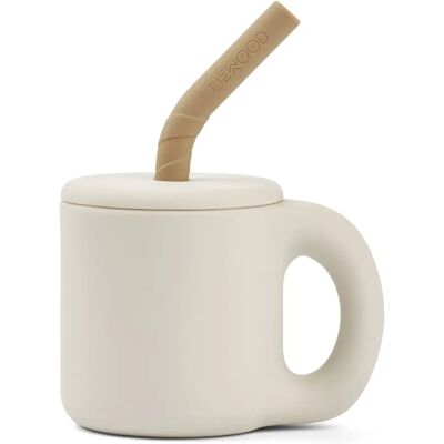 Liewood Tasse paille Jenna en silicone Sable taille unique - Publicité Liewood Tasse paille Jenna en silicone Sable taille unique - Publicité