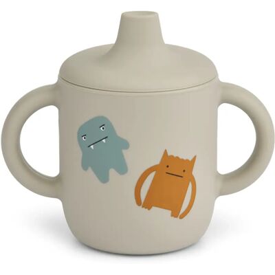 Liewood Tasse d'apprentissage Neil en silicone Monster/Mist taille unique - Publicité Liewood Tasse d'apprentissage Neil en silicone Monster/Mist taille unique - Publicité