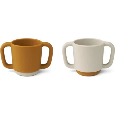 Liewood Tasse d'apprentissage Alicia en silicone - Set de 2 Caramel taille unique - Publicité Liewood Tasse d'apprentissage Alicia en silicone - Set de 2 Caramel taille unique - Publicité