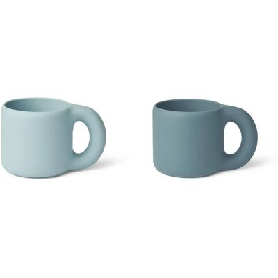 Liewood Mugs Kylie en silicone - Set de 2 Bleu taille unique - Publicité Liewood Mugs Kylie en silicone - Set de 2 Bleu taille unique - Publicité