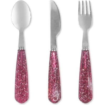 Konges Sløjd Couverts glitter Rose taille unique - Publicité Konges Sløjd Couverts glitter Rose taille unique - Publicité
