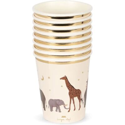 Konges Sløjd Gobelets en carton Safari Multicolore taille unique - Publicité Konges Sløjd Gobelets en carton Safari Multicolore taille unique - Publicité