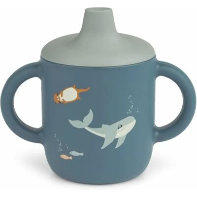 Liewood Tasse d'apprentissage Neil en silicone Arctic Sea/Ocean view taille unique - Publicité Liewood Tasse d'apprentissage Neil en silicone Arctic Sea/Ocean view taille unique - Publicité