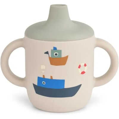 Liewood Tasse d'apprentissage Neil en silicone Sailing/Sandy taille unique - Publicité Liewood Tasse d'apprentissage Neil en silicone Sailing/Sandy taille unique - Publicité
