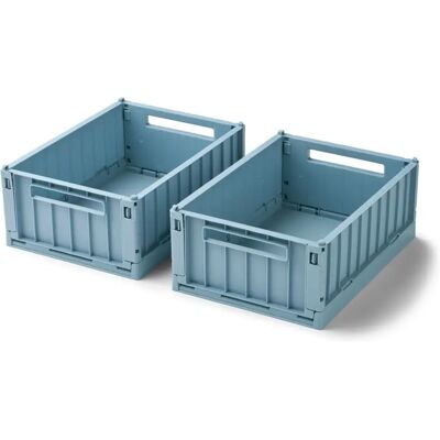 Liewood Cagette pliable Weston - Set de 2 Beach Blue S - Publicité Liewood Cagette pliable Weston - Set de 2 Beach Blue S - Publicité