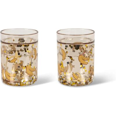 Konges Sløjd Gobelets glitter Bananas - Set de 2 Jaune taille unique - Publicité Konges Sløjd Gobelets glitter Bananas - Set de 2 Jaune taille unique - Publicité