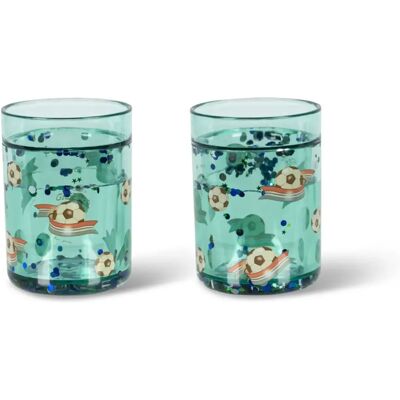 Konges Sløjd Gobelets glitter Kick It - Set de 2 Bleu taille unique - Publicité Konges Sløjd Gobelets glitter Kick It - Set de 2 Bleu taille unique - Publicité