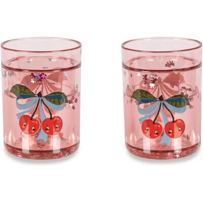 Konges Sløjd Gobelets glitter Cherry Bow - Set de 2 Rose taille unique - Publicité Konges Sløjd Gobelets glitter Cherry Bow - Set de 2 Rose taille unique - Publicité