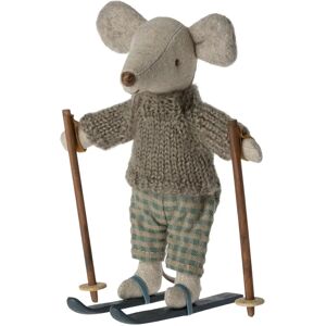 Maileg Grand frère souris avec sa paire de ski Multicolore taille unique - Publicité Maileg Grand frère souris avec sa paire de ski Multicolore taille unique - Publicité
