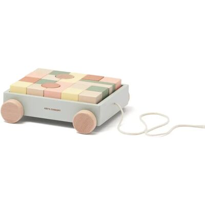 Kids Concept Edvin Wagon Multicolore avec Blocs - Publicité Kids Concept Edvin Wagon Multicolore avec Blocs - Publicité