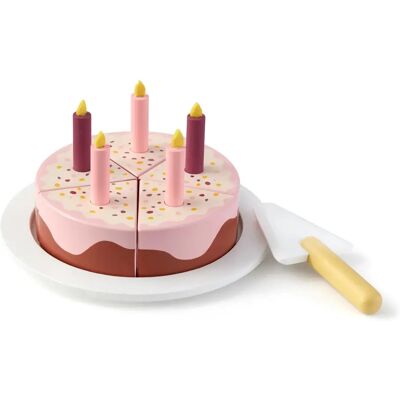 Ensemble de Jeu de Gâteau en Bois Kid's Concept - Rose - Gâteau pour Enfants - Publicité Ensemble de Jeu de Gâteau en Bois Kid's Concept - Rose - Gâteau pour Enfants - Publicité