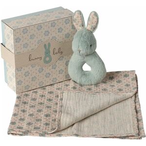 Maileg Coffret naissance - Hochet Lapin et lange Vert Menthe taille unique - Publicité Maileg Coffret naissance - Hochet Lapin et lange Vert Menthe taille unique - Publicité