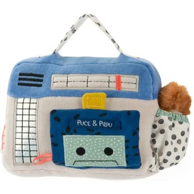 Jouet radio cassette musical Moulin Roty - 22 cm - Tissu doux - Dès la naissance - Publicité Jouet radio cassette musical Moulin Roty - 22 cm - Tissu doux - Dès la naissance - Publicité